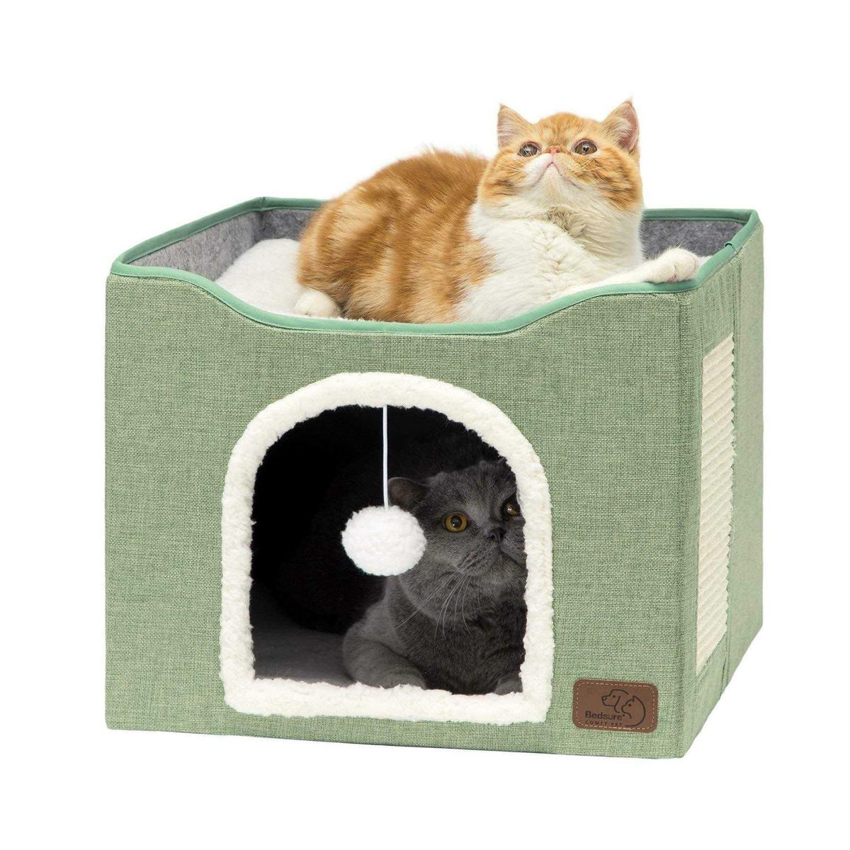 Large Cat Cave with Fluffy Ball and Scratch Pad C152