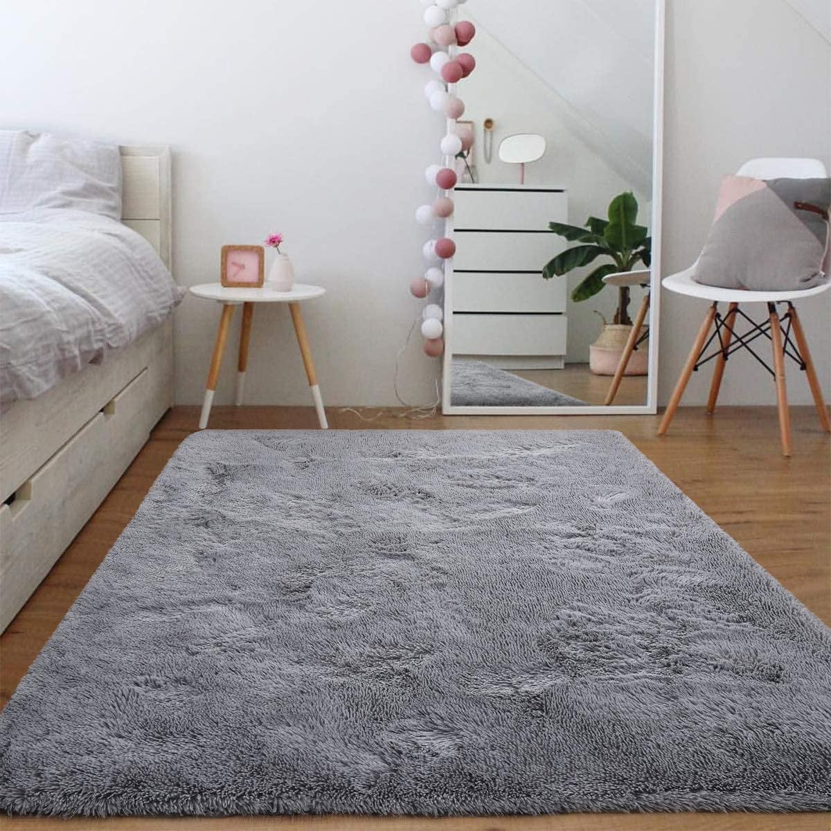 Soft Fluffy Shaggy Area Rug Pink 5 x 8 Feet X15305