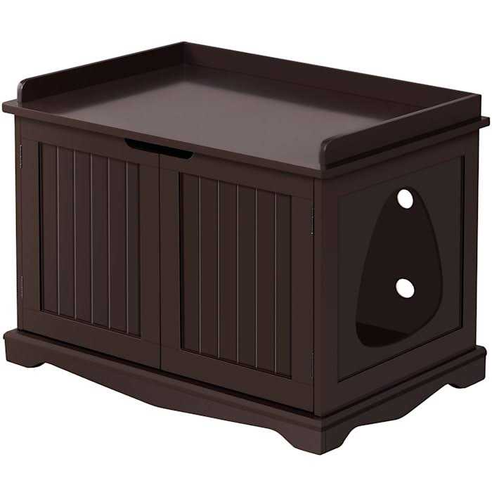 Espresso Cat Litter Box H95357