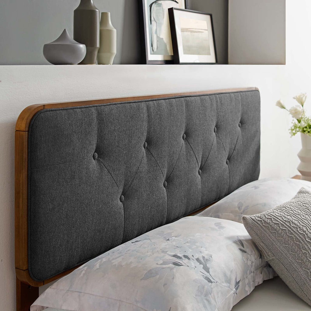Full Size Tufted Wood Fabric Headboard D5977