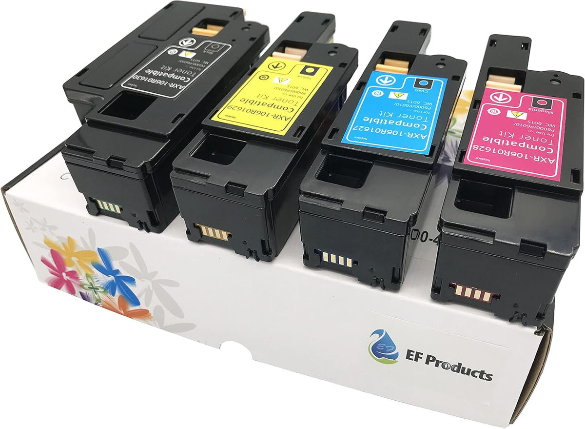Replacement Toner Cartridge for Xerox Phaser 6000 6010 Workcentre 6015, 4-Pack J375836