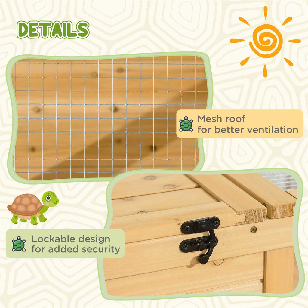 Wooden Tortoise House Turtle Habitat Enclosure V8246