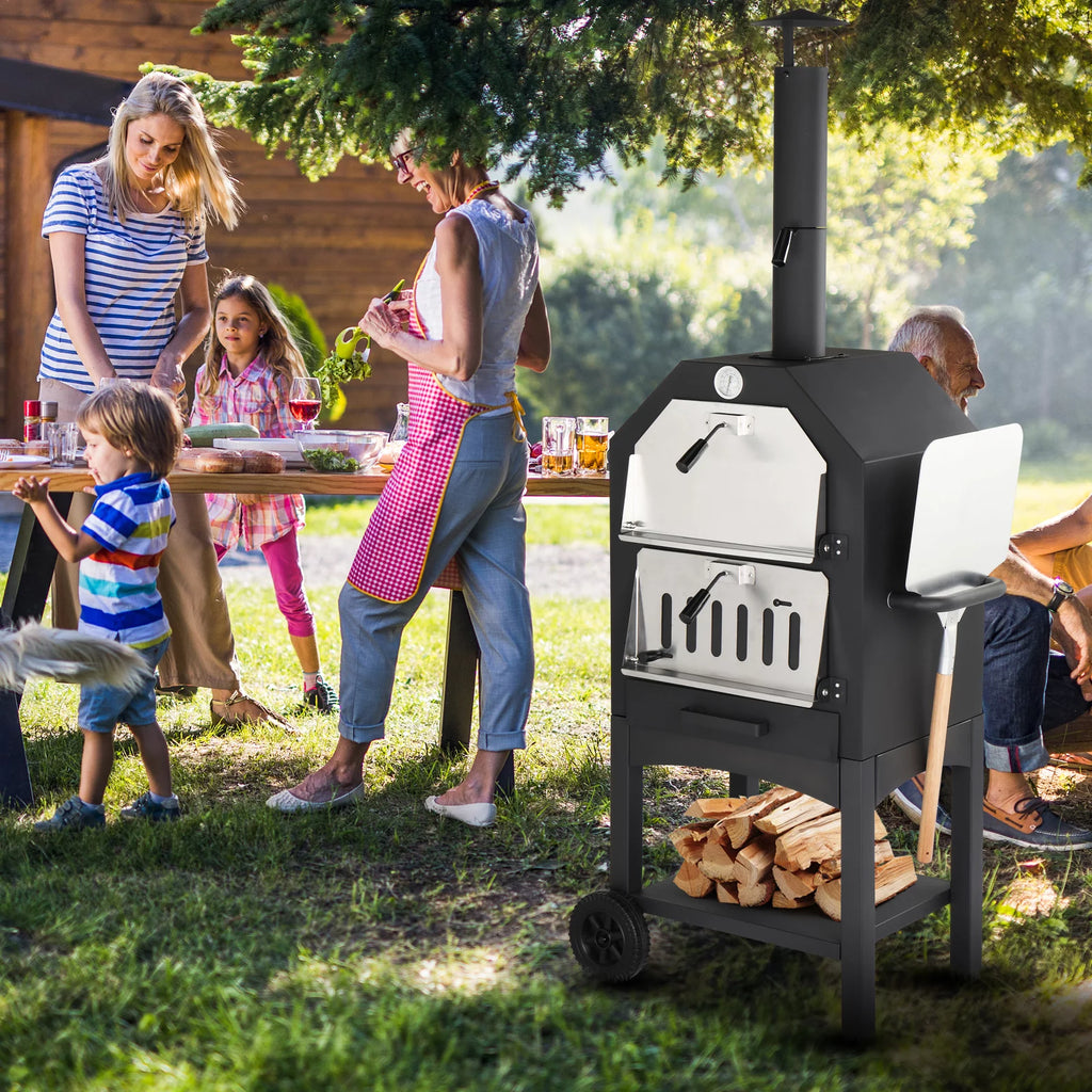 Outdoor Wood Fired Pizza Oven with Pizza Stone U343
