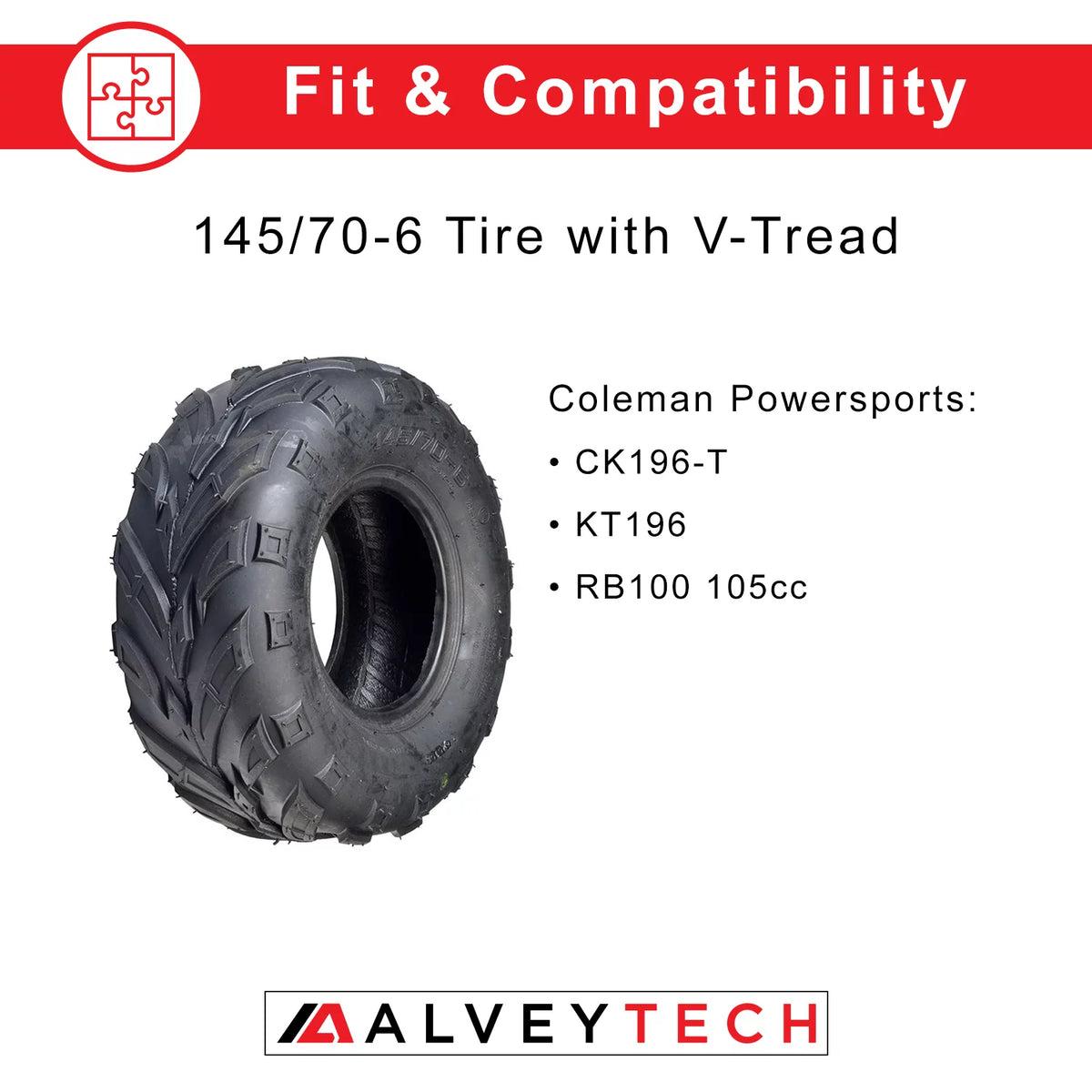 145/70-6 Front Tire with V-Tread All Terrain I8732