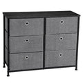 Black 6 Drawer Chest T8745