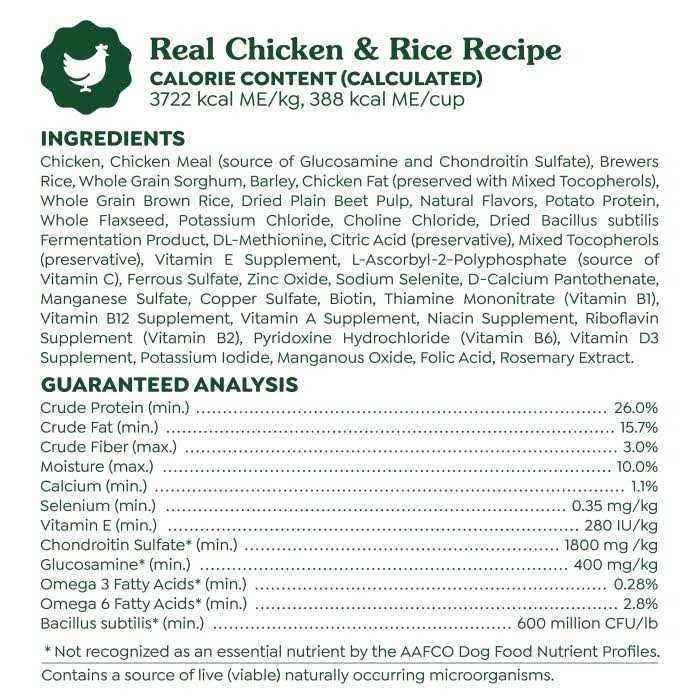High Protein Chicken & Rice Dry Dog Food F6044