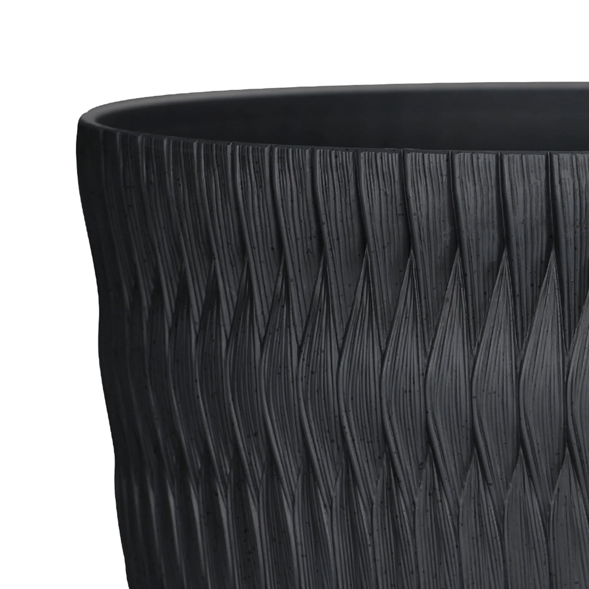 Black Resin Planter D693