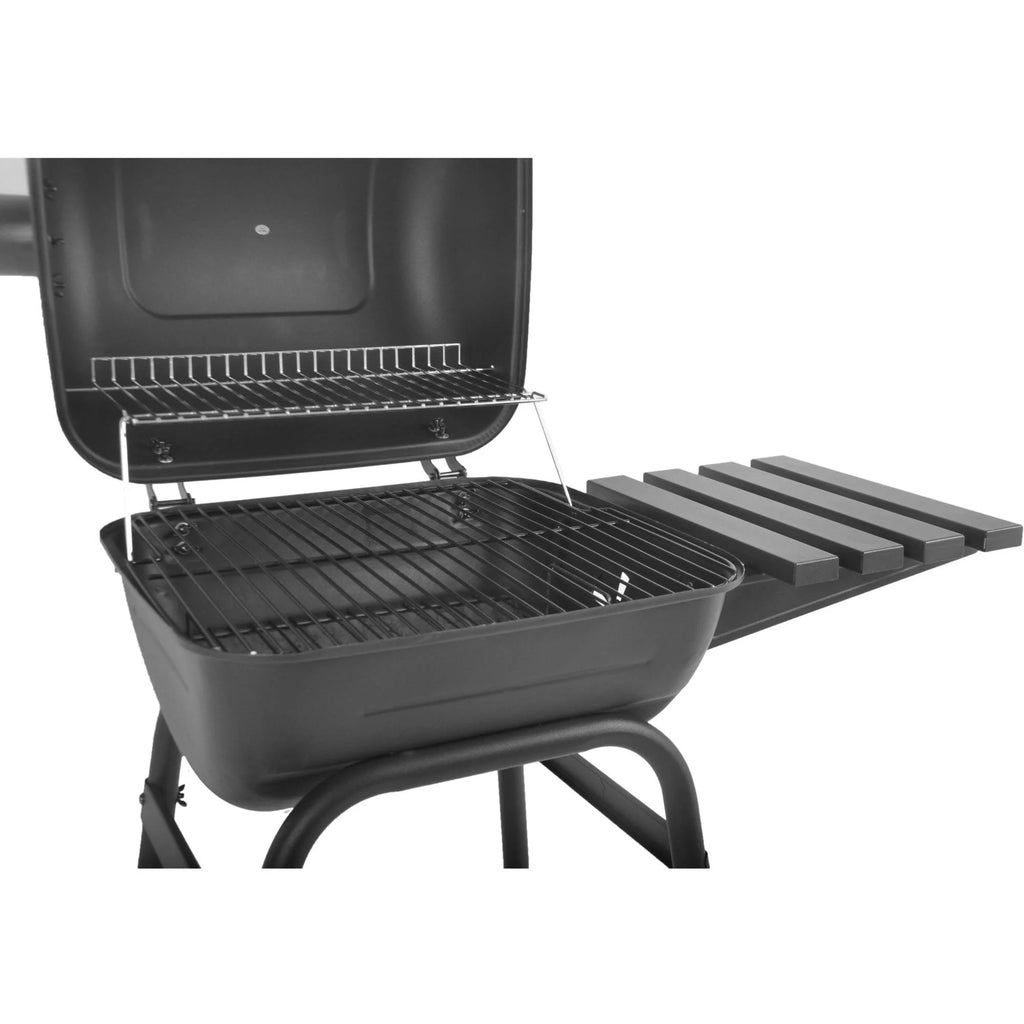 Steel Mini Barrel Charcoal Grill with Side Shelf, Black C655327