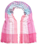 Plaid Oblong Scarf M373