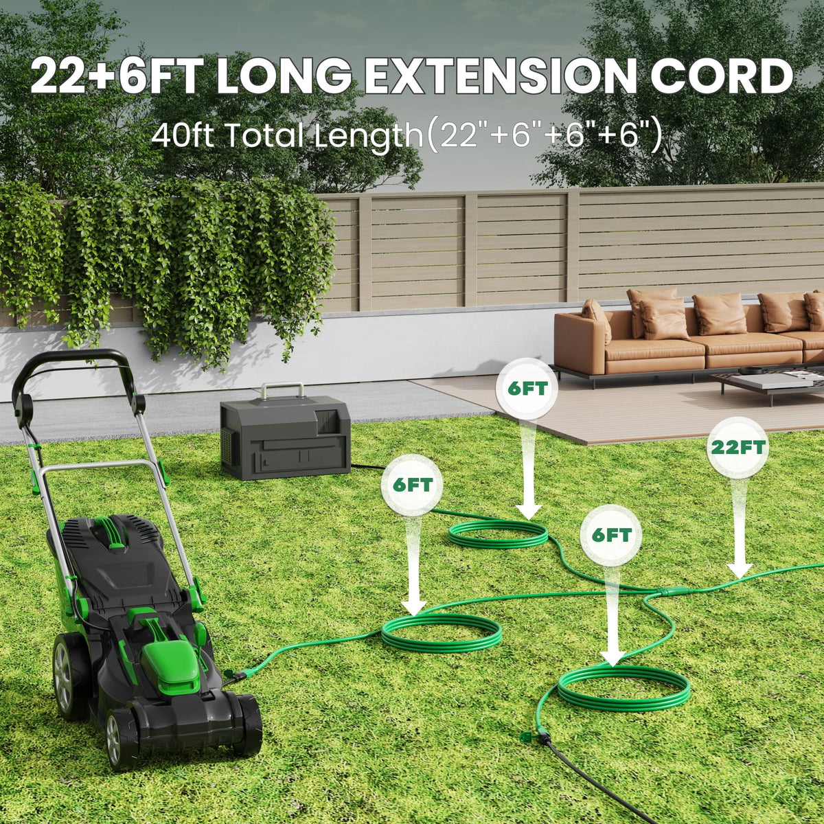 Outdoor Extension Cord 7ft-22ft R1643