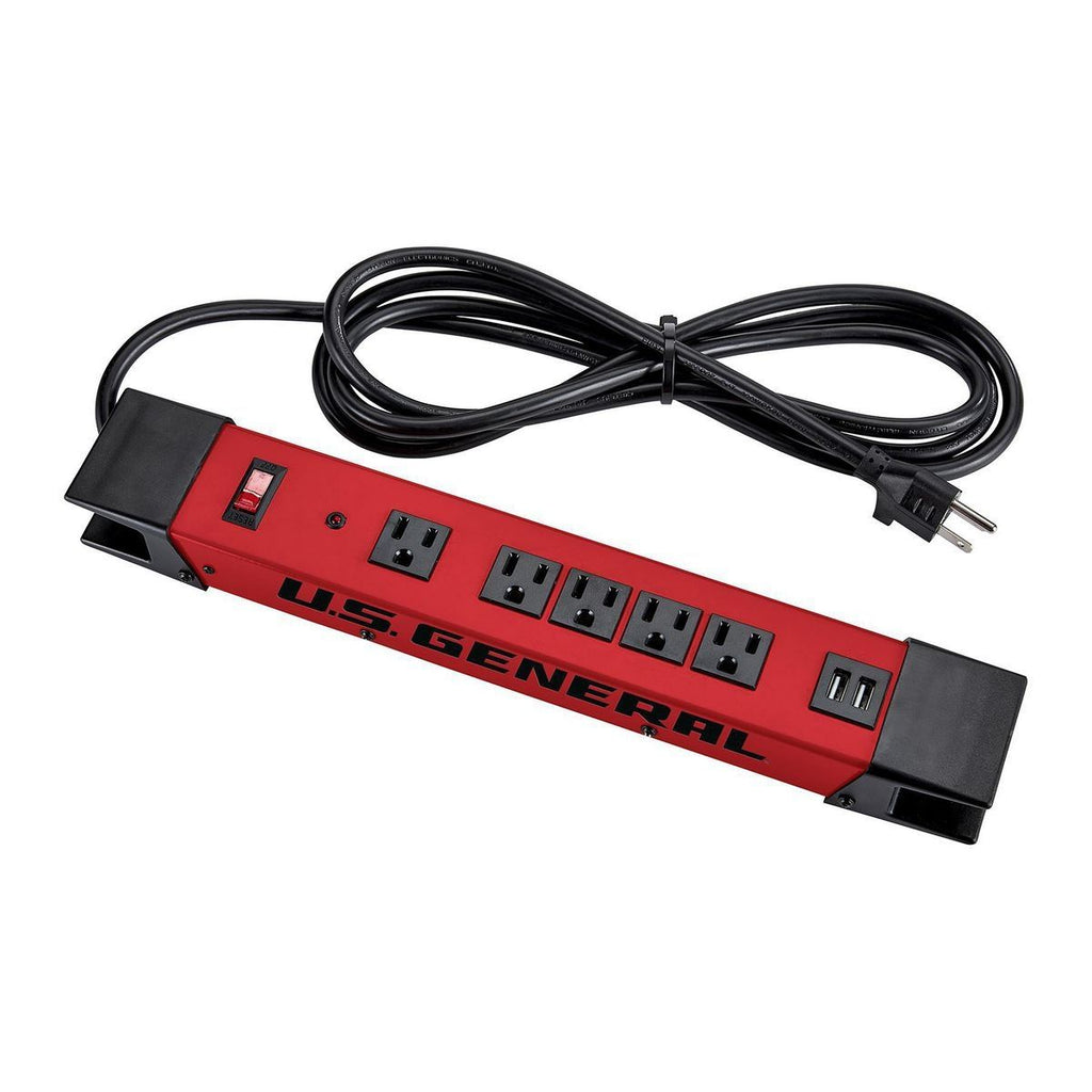 5-Outlet Magnetic Power Strip with 2 USB Ports Z66512