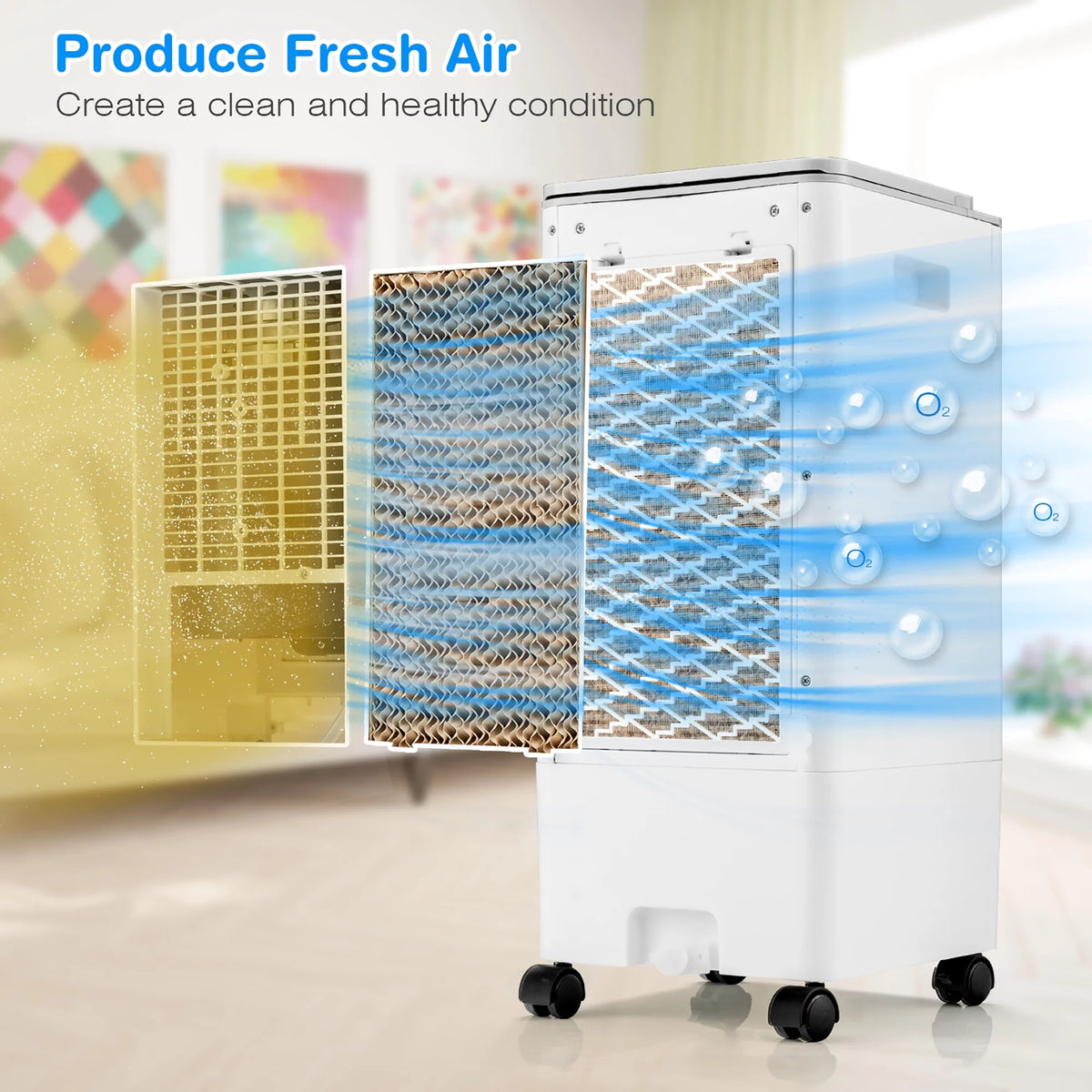 3-in-1 Evaporative Air Cooler Fan Humidifier U318