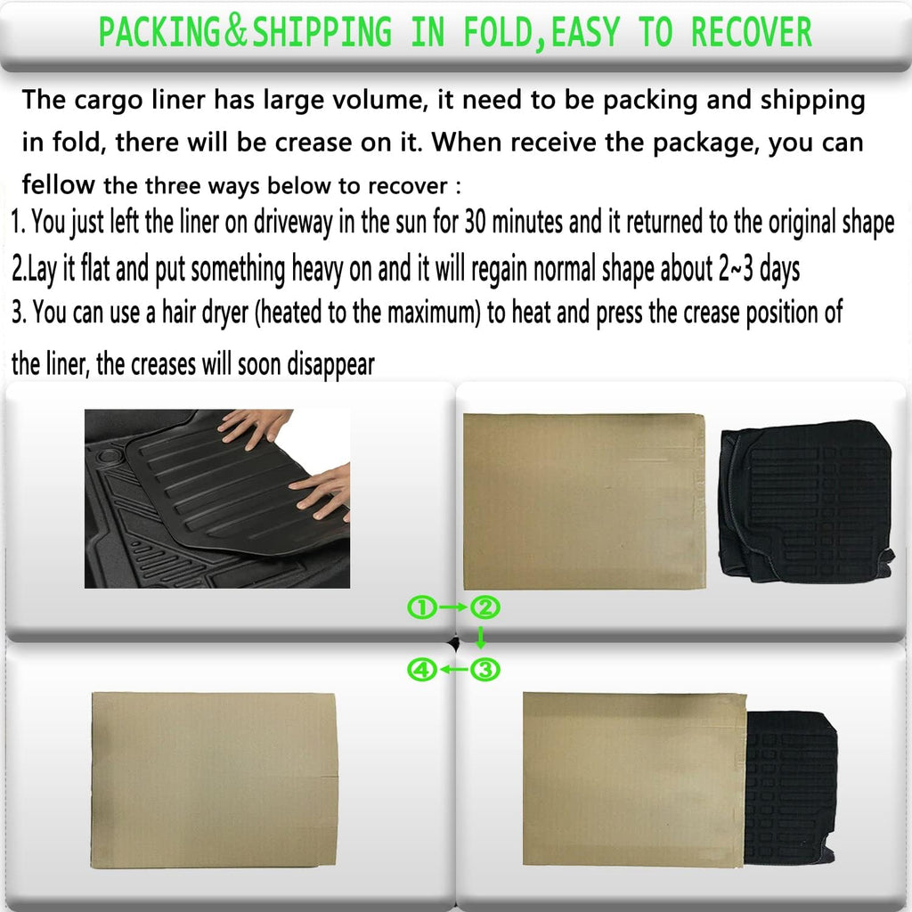 Black TPO Cargo Liners Trunk Mats L7629