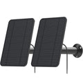 4W 6V Solar Panel with Wall Mount and 13.1ft Power Cable, Black, 2-Pack K860