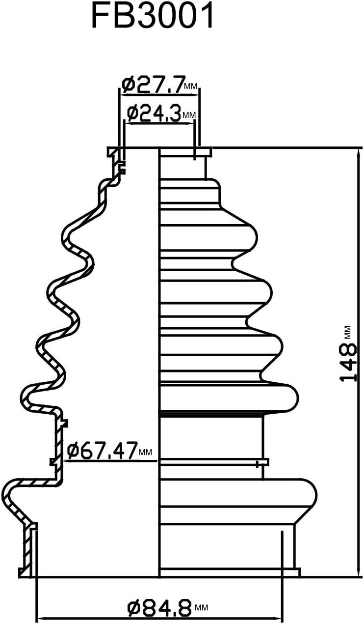 Universal Large Shaft CV Boot Kit J8510