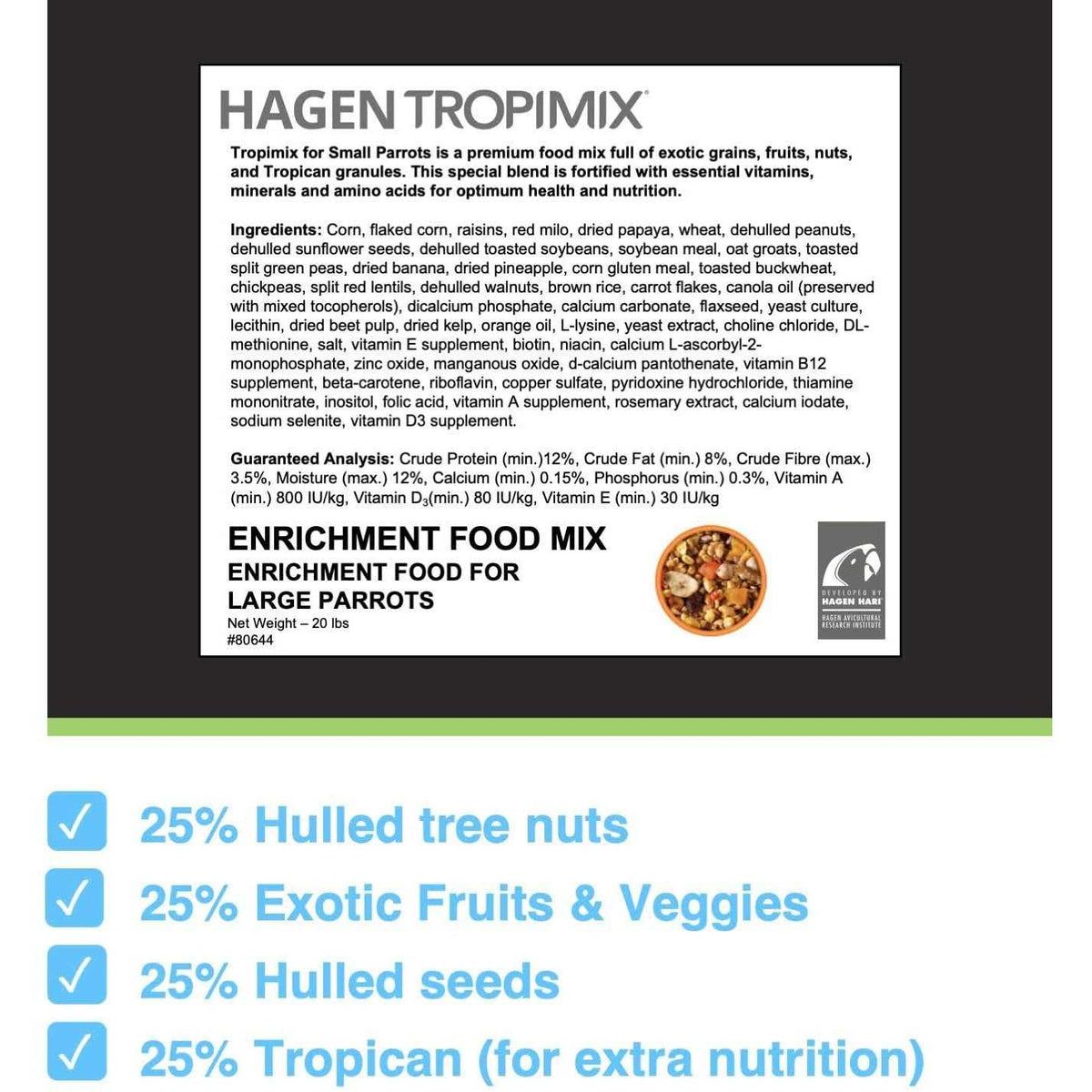 Enrichment Food for Small Parrots D2227