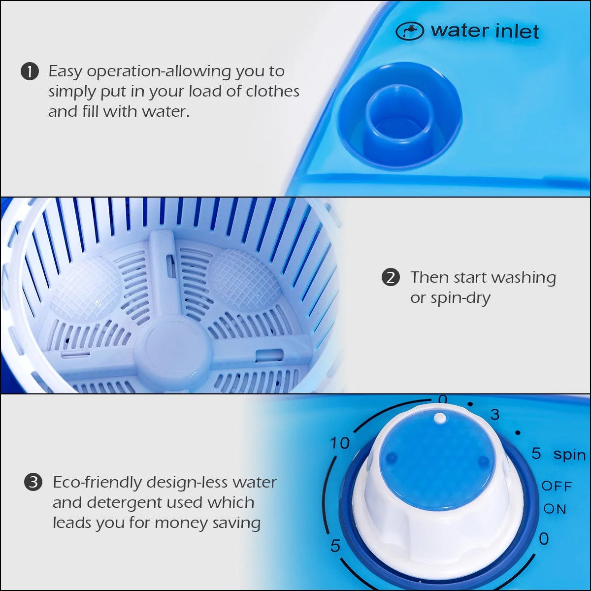 Portable Mini Compact Washing Machine R865
