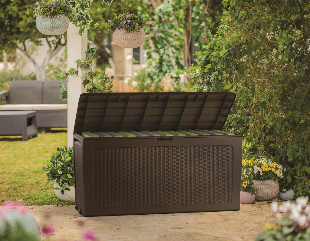 Brown Resin Outdoor Storage Deck Box Y7090