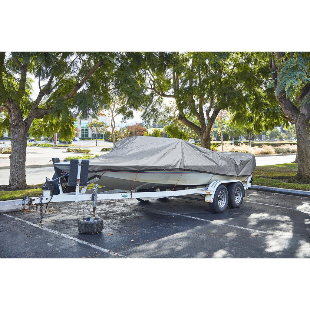 8 ft. x 10 ft. Silver and Black Weather-Resistant Tarp O519889