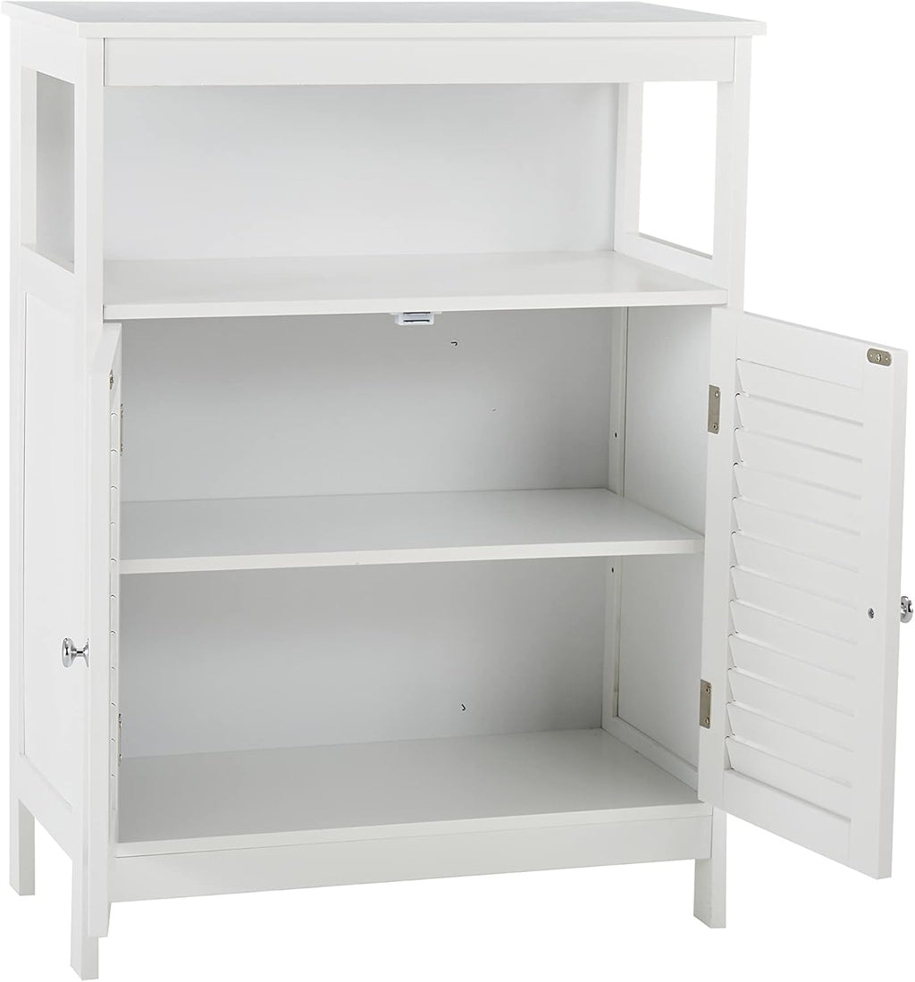 White Storage Cabinet with Two Doors Y9602