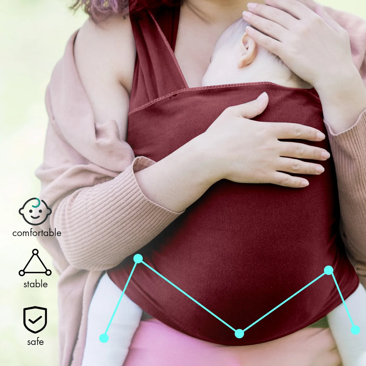 Organic Cotton Adjustable Baby Wrap Carrier G530