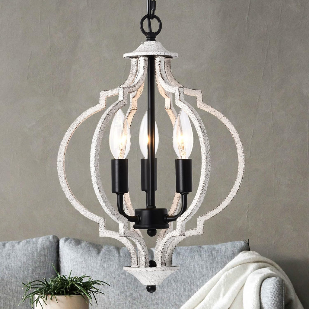 Black 3 Light Metal Chandelier O520048