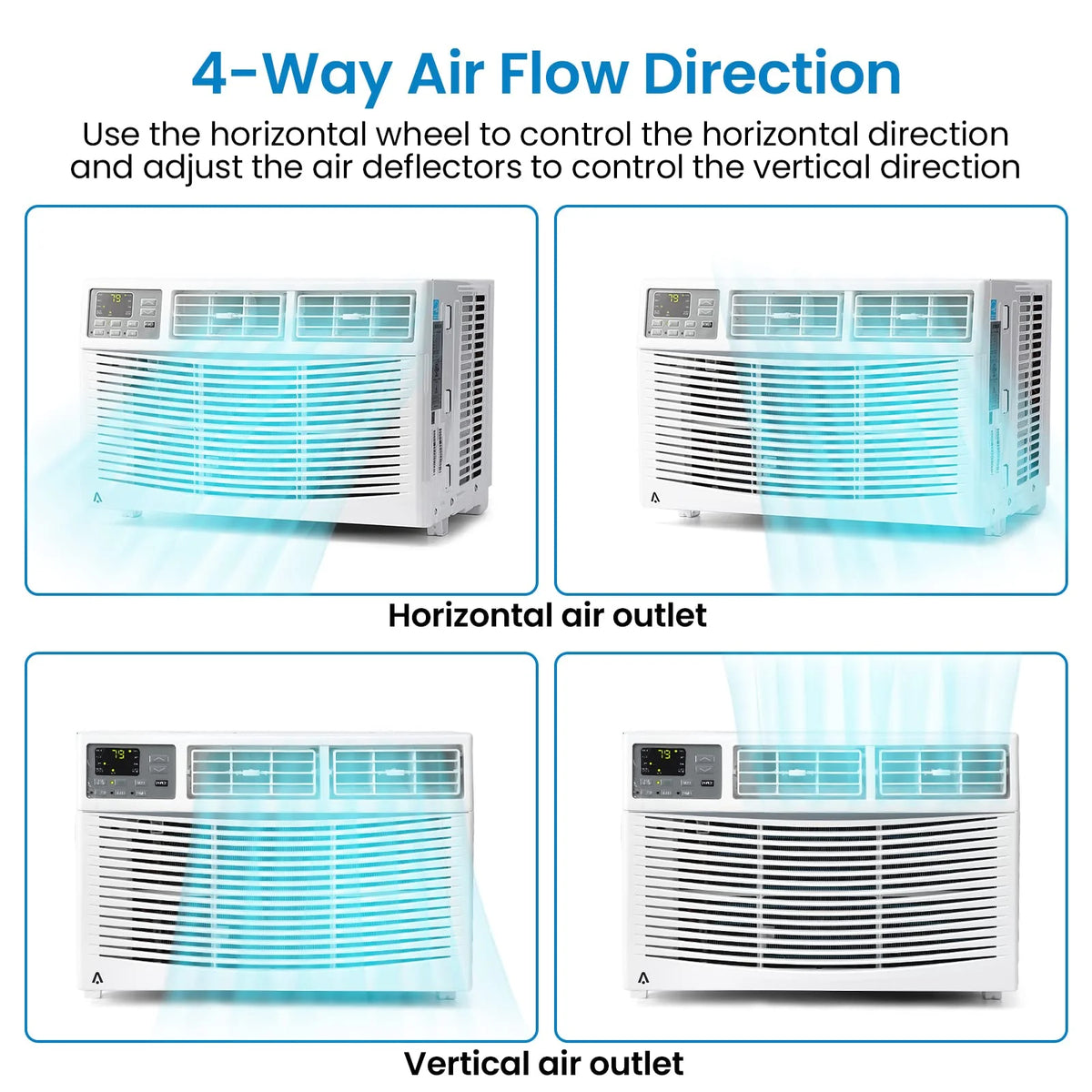 8,000 BTU Smart Window Air Conditioner White Q182924