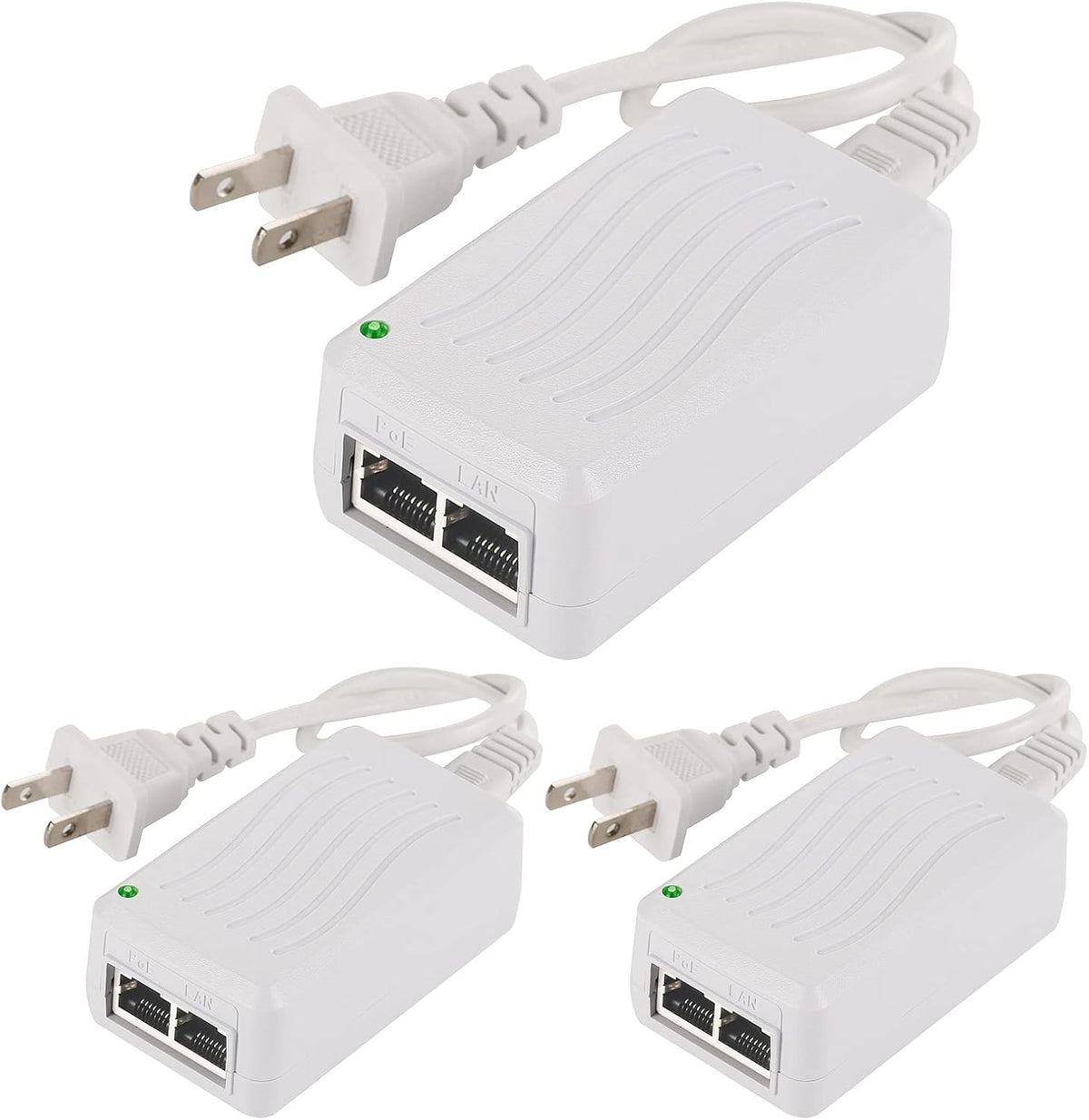 3 Pack 48V 0.5A PoE Injector Power Supply Adapter Z887165