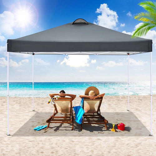 10'x10' Pop Up Canopy with Sidewalls and Sandbags D1405