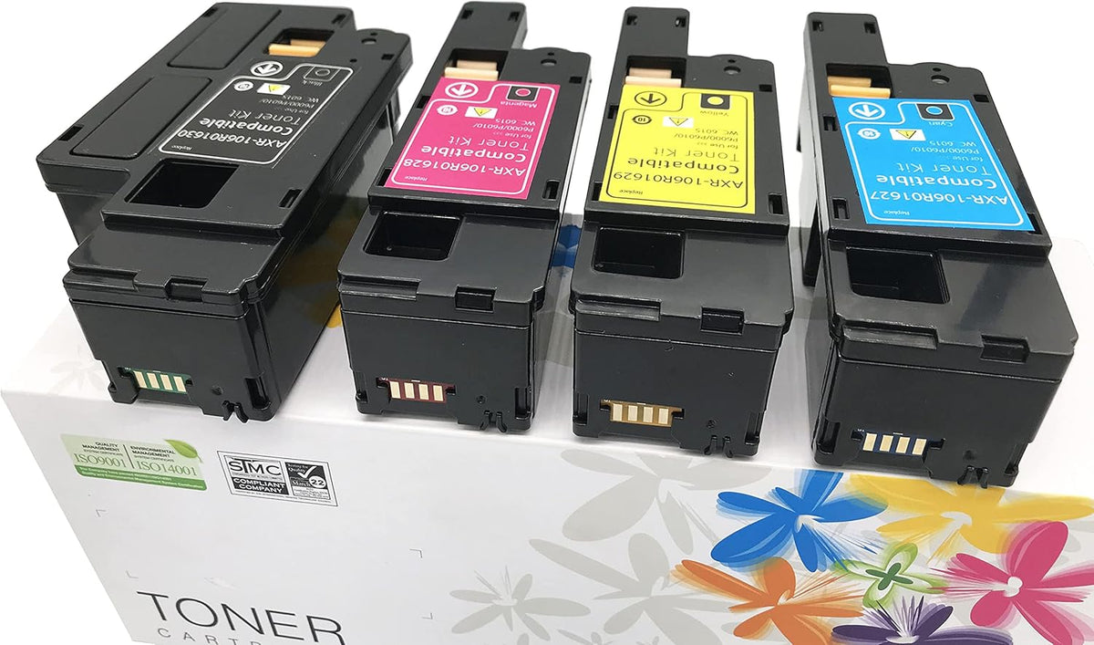 Replacement Toner Cartridge for Xerox Phaser 6000 6010 Workcentre 6015, 4-Pack J375836