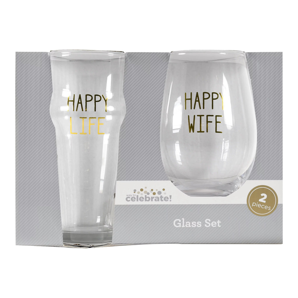 Wine & Beer Glass Set 2 Piece Glassware Z241