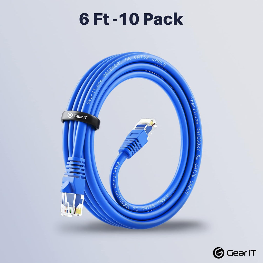 Cat5e Ethernet Patch Cable 3 Feet Blue T98838