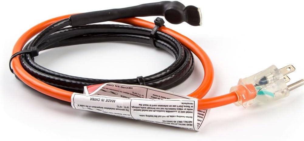 80-feet Pipe Heating Cable with Built-in Thermostat O476