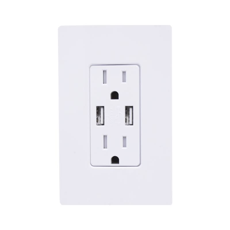 Light Almond USB Receptacle Q631