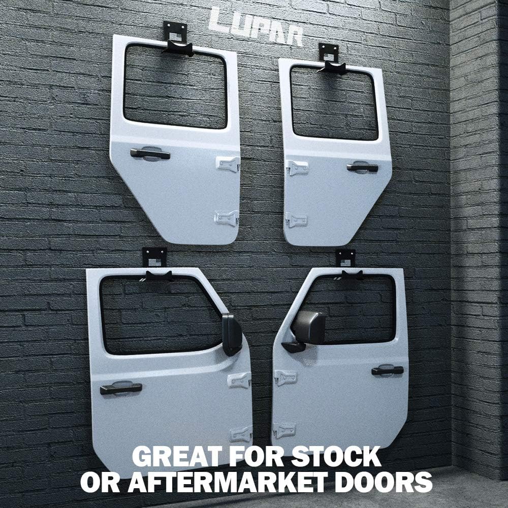 Aluminum Wall-Mounted Door Storage Rack Holder with Rubber Lining, 4 Pack F3774