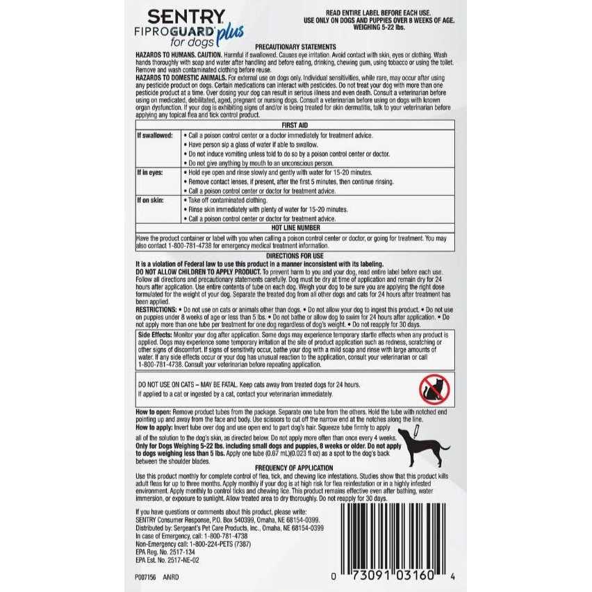 Flea and Tick Treatment for Dogs S706434