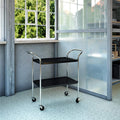 Serving Cart, 2 Tier, Red & Chrome D14480