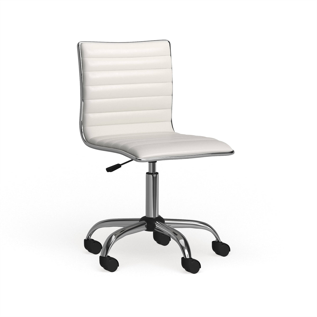 Chrome Contemporary Office Chair - White B543