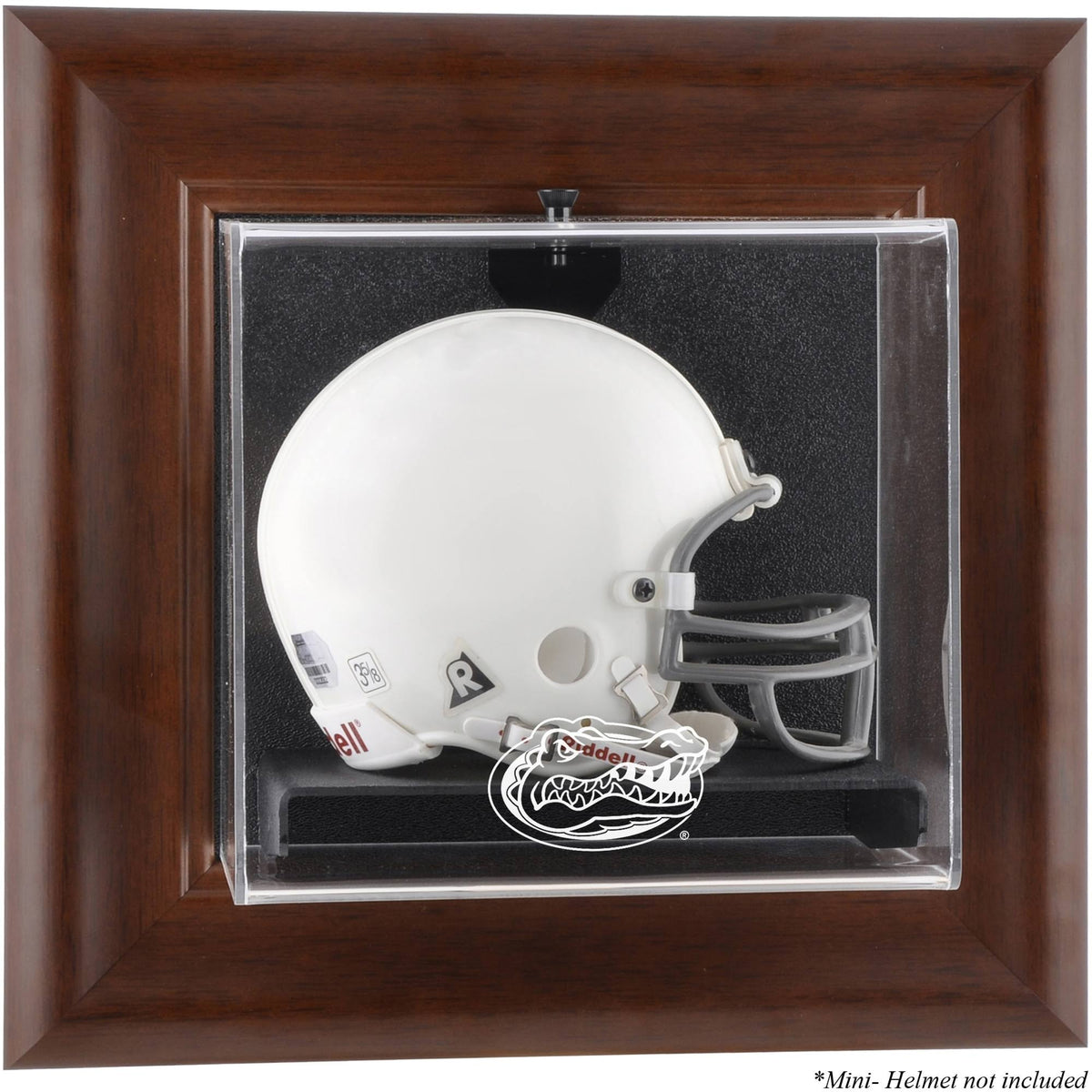 Brown Framed Wall-Mountable Mini Helmet Display Case V188