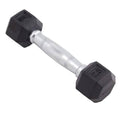 30 lbs Black Rubber Encased Hex Dumbbell C566317