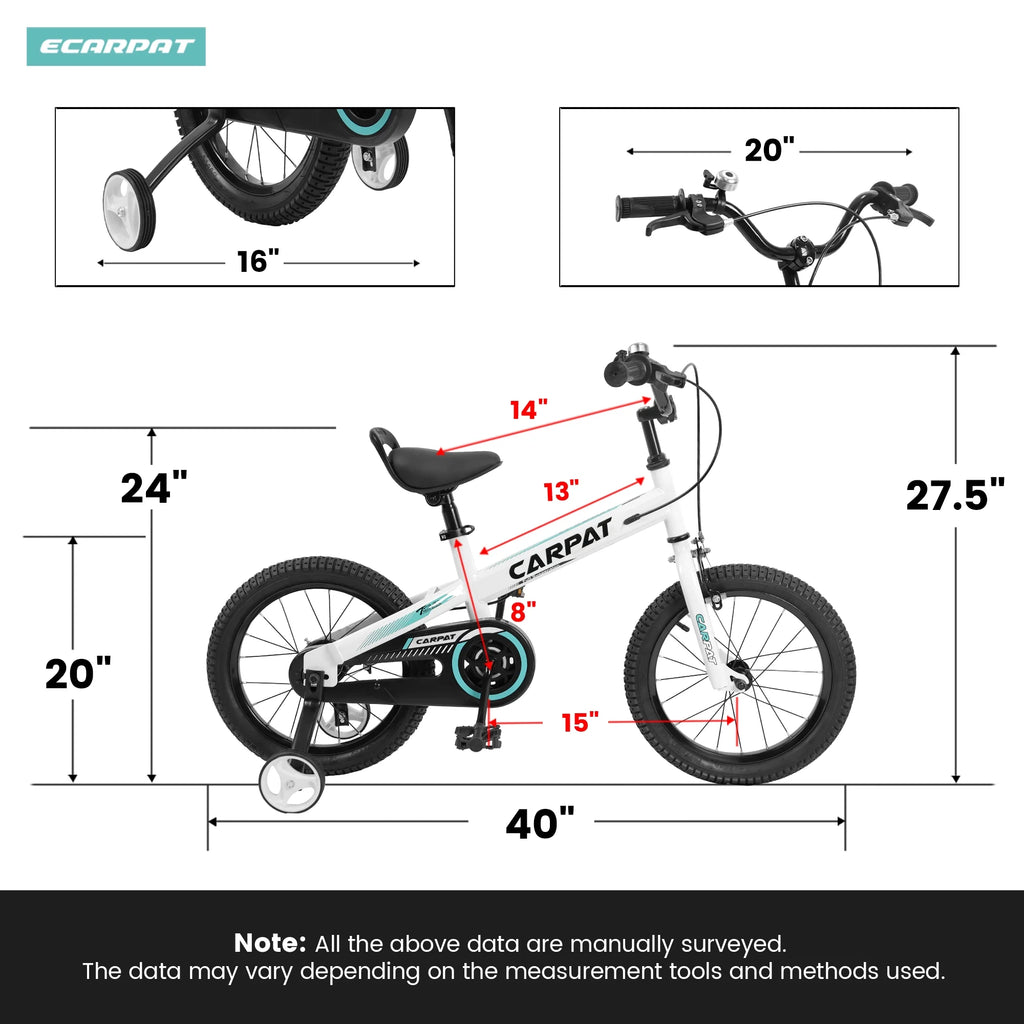 14 16 Inch Toddler Bike with Training Wheels L1388