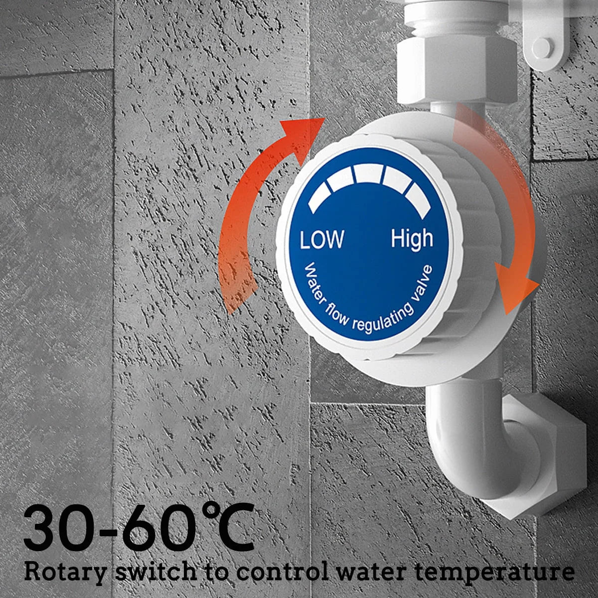 3500W Tankless Water Heater with Shower Head Set H790434
