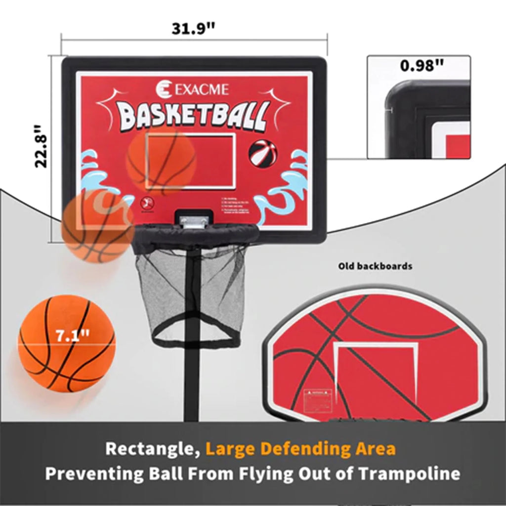 Red Trampoline Basketball Hoop G25352
