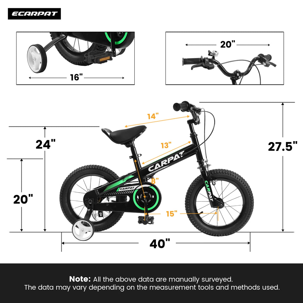 14 16 Inch Toddler Bike with Training Wheels L1388