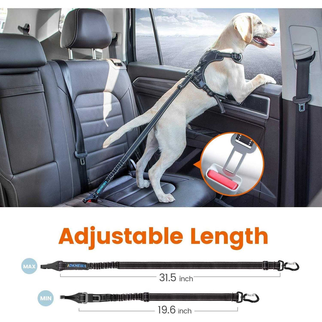 Dog Seat Belt Car Harness Reflective Bungee H97162