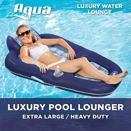 X-Large Inflatable Pool Float with Headrest, Backrest & Footrest E4288