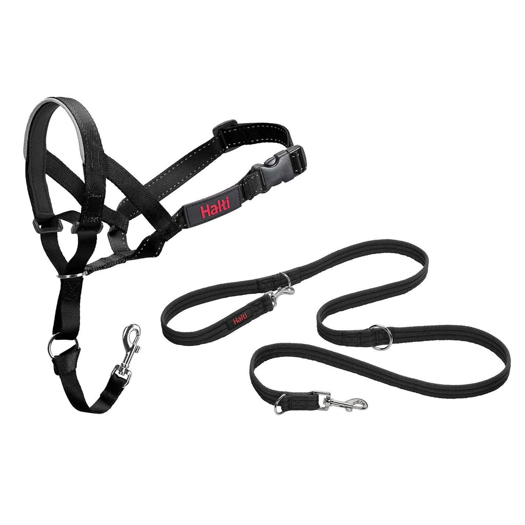 Black Head Collar and Double Lead V9886