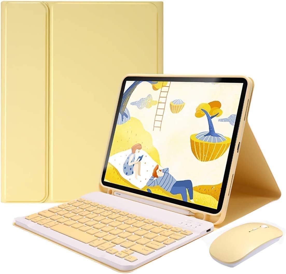 Green Detachable Wireless Bluetooth Keyboard Case + Mouse for 10.9 inch iPad Air I743