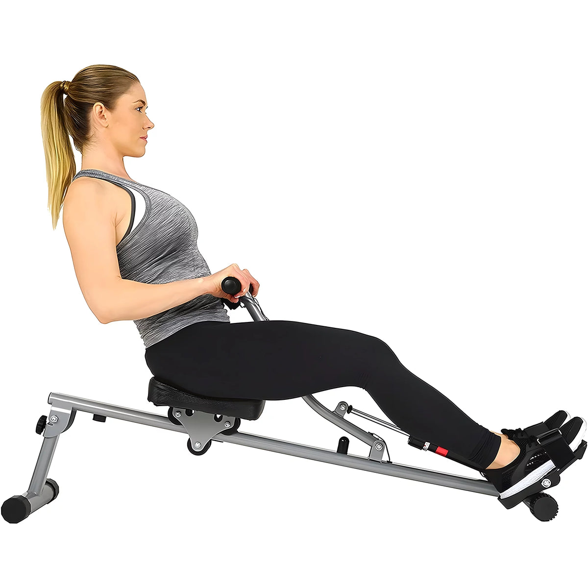 Rowing Machine with Adjustable Resistance and Digital Monitor H52584