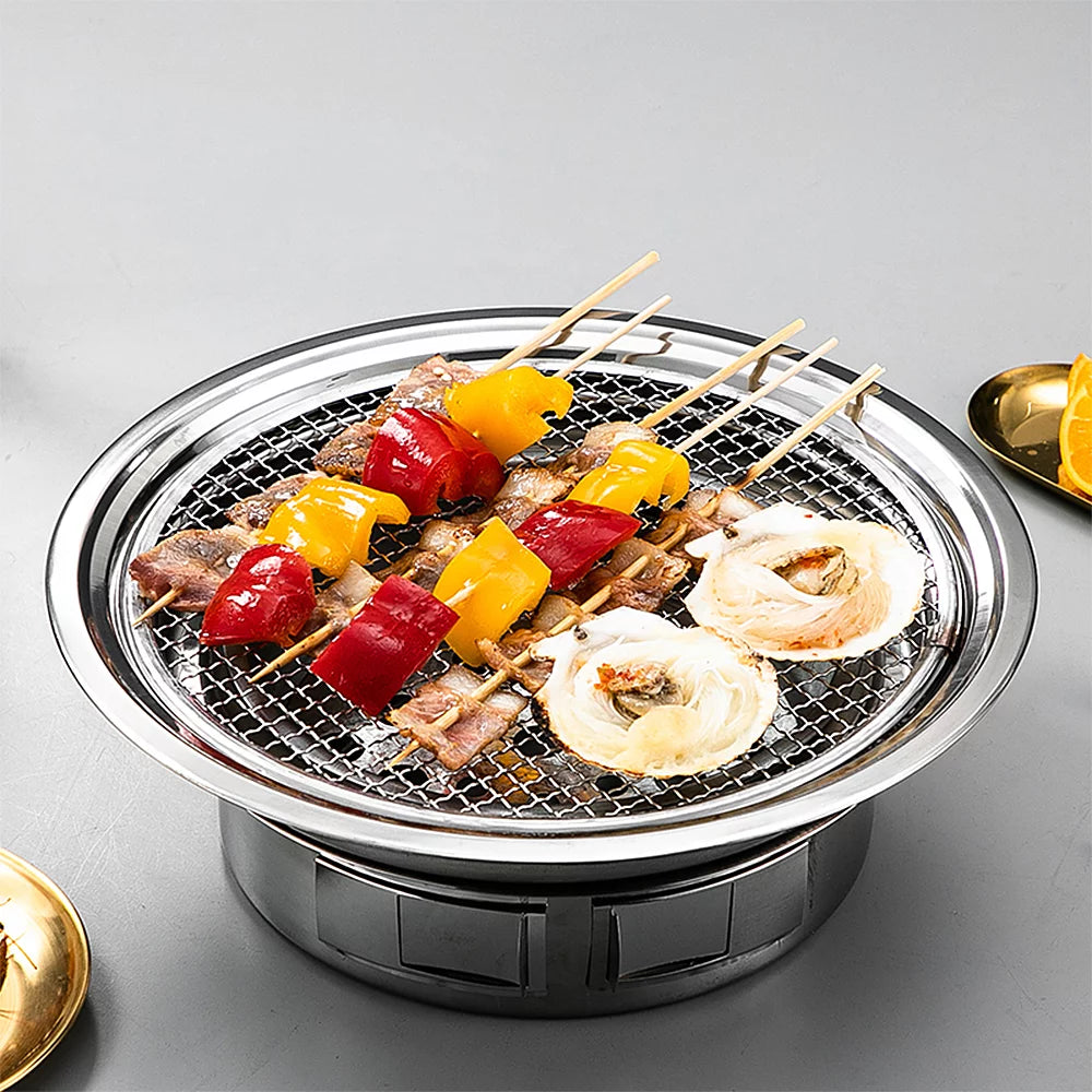 Charcoal Grill Non-stick Portable Stainless Steel BBQ Grill N936